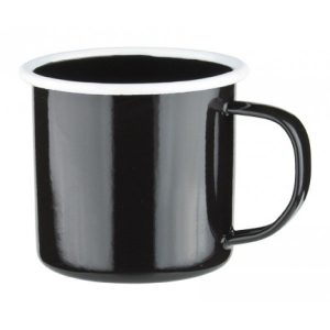 110997 fa89b68b5b9b49829c7090f07b23fffc Enamel mug, black, with handle - 36 cl