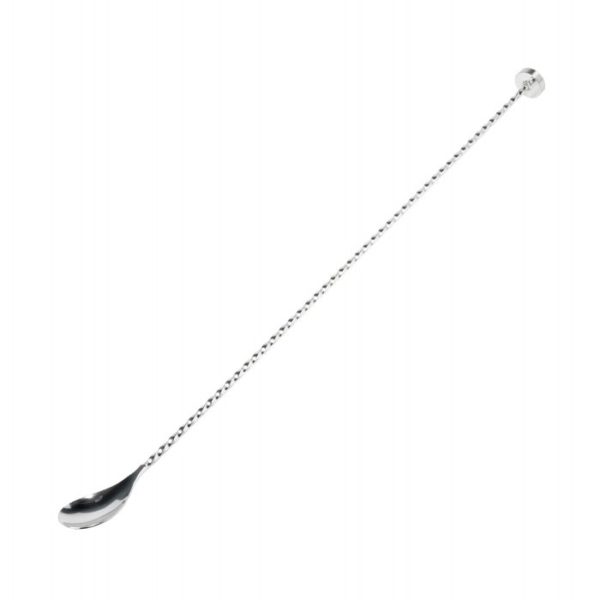 silvermudd1 Muddler Barspoon - Silver - 40 cm
